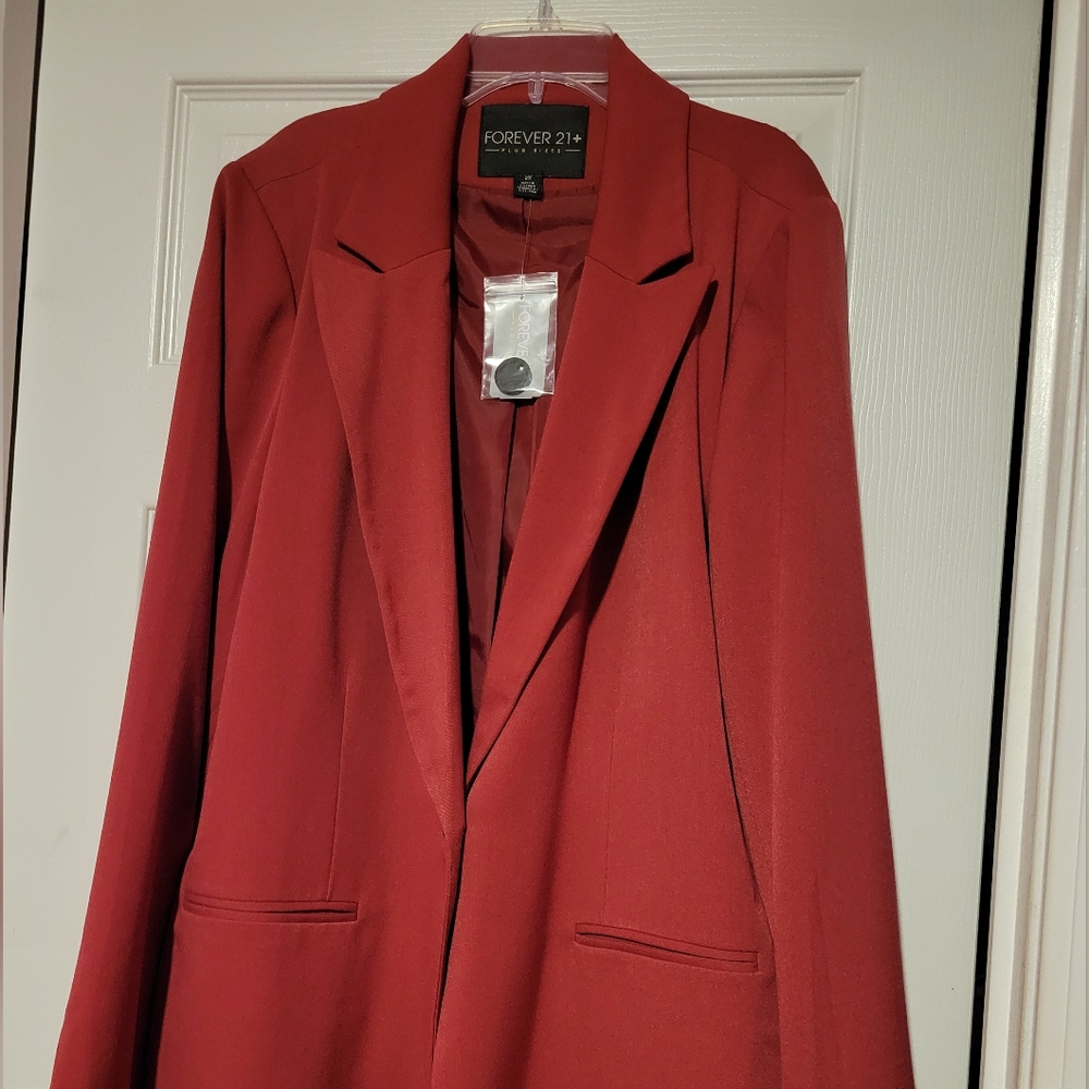 NWT - Burgundy 2X Forever 21 Blazer